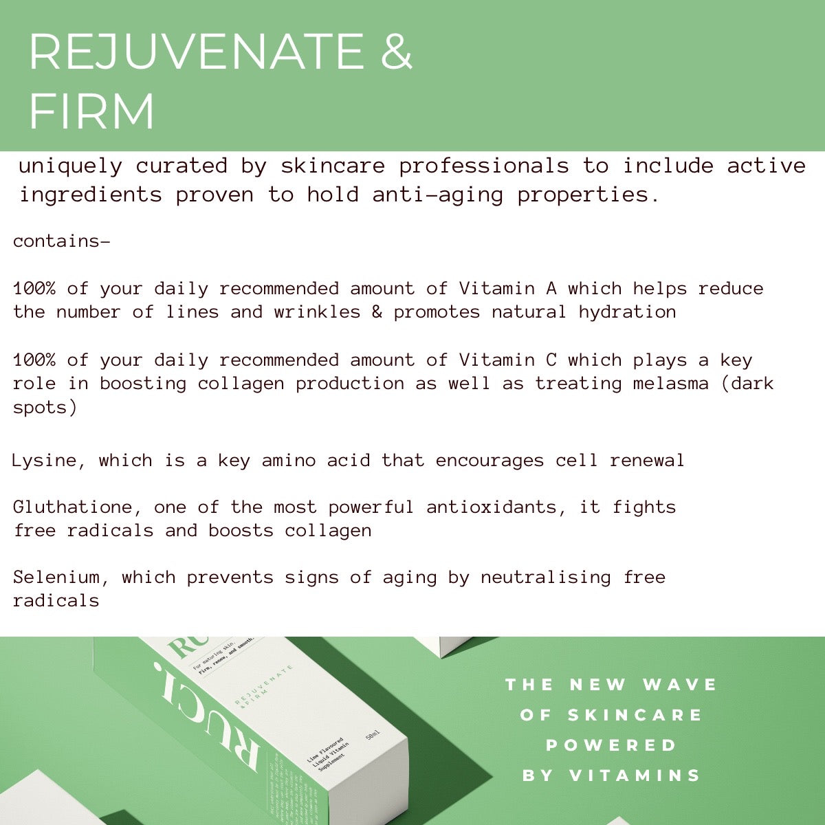 REJUVENATE & FIRM LIQUID VITAMIN SUPPLEMENT